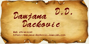 Damjana Dačković vizit kartica